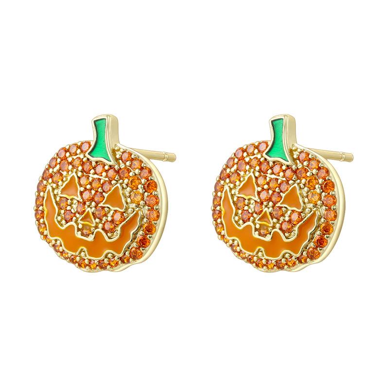 Spooky Halloween Ghost Face Pumpkin Earrings Fun Party Jewelry