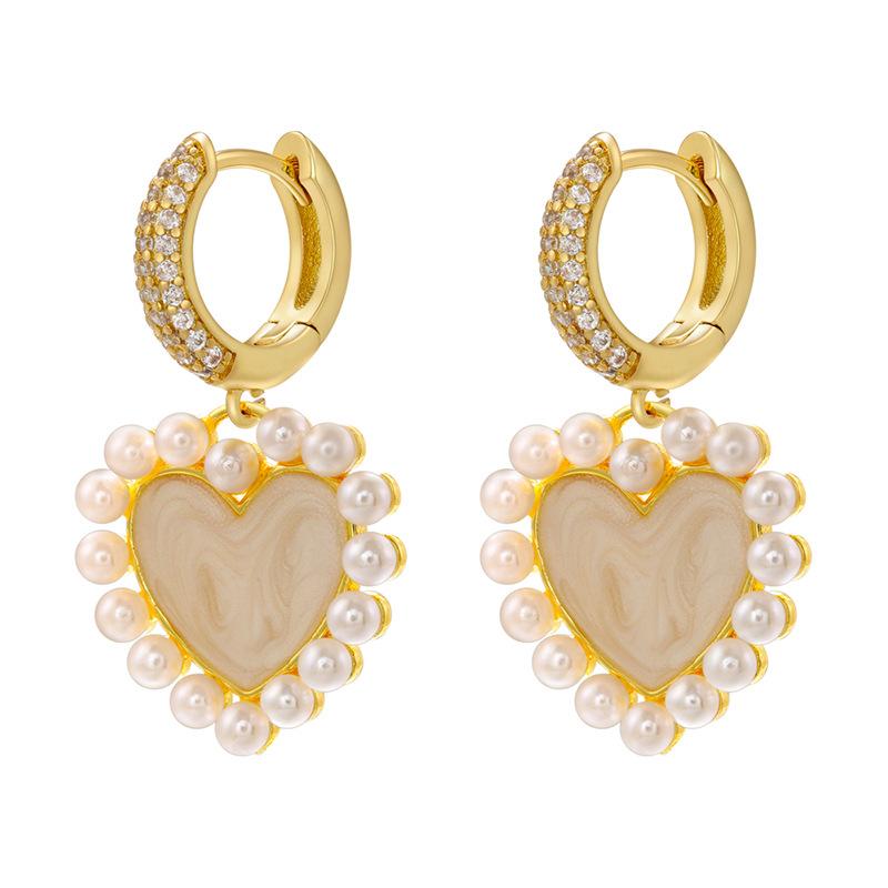 Sweet Heart-Shaped Lovely Three-dimensional Bear Doll Earrings