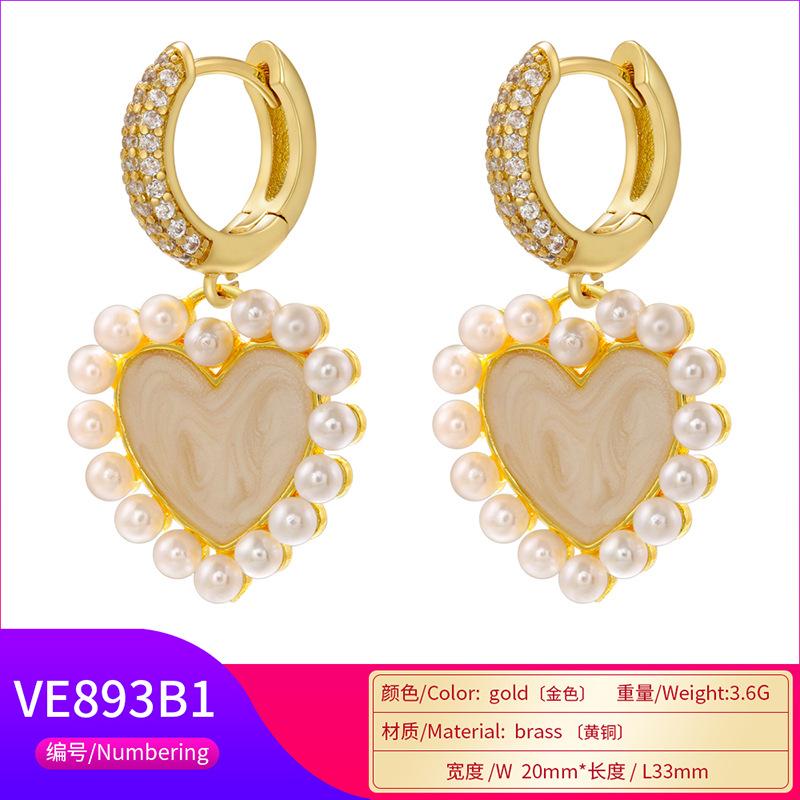 Sweet Heart-Shaped Lovely Three-dimensional Bear Doll Earrings