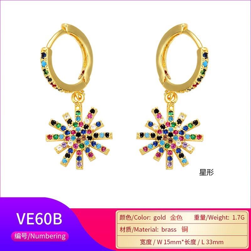 Colorful Rhinestone Heart Stud Earrings Sparkling Trendy Fashion Jewelry for Women Girls Gift